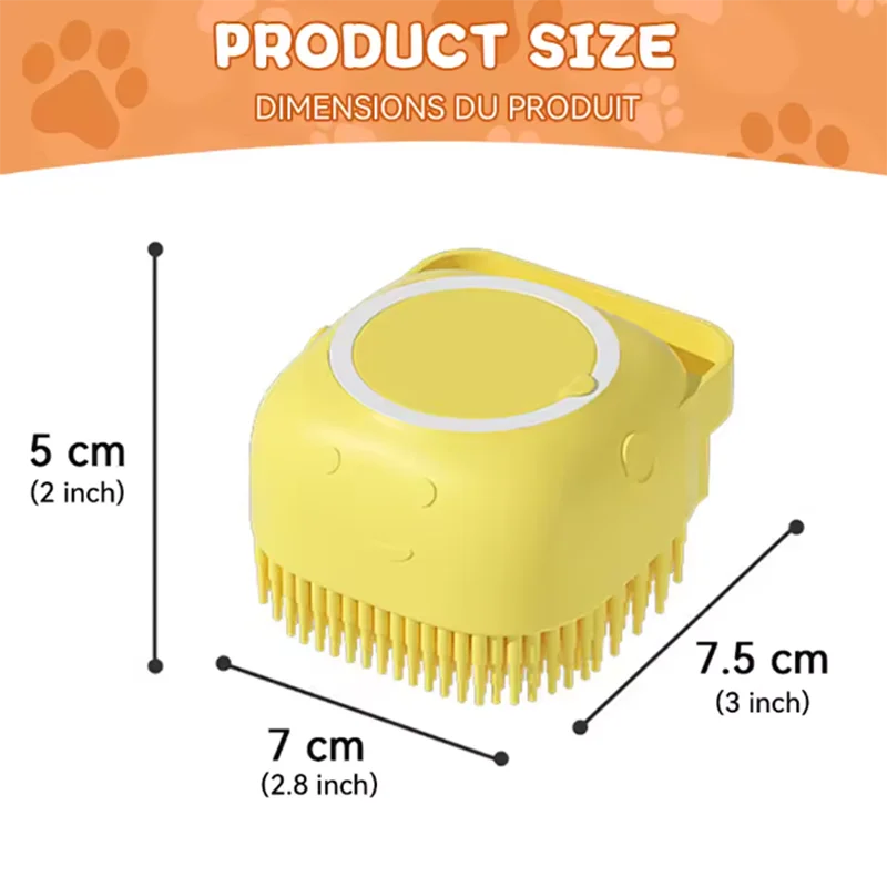 Multifunctional Silicone Pet Bath Massage Brush Soft Safe Grooming Tool for Dogs Cats Puppy Bathroom Supplies